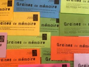 récits de vie, paroles collectées, graines de mémoire...